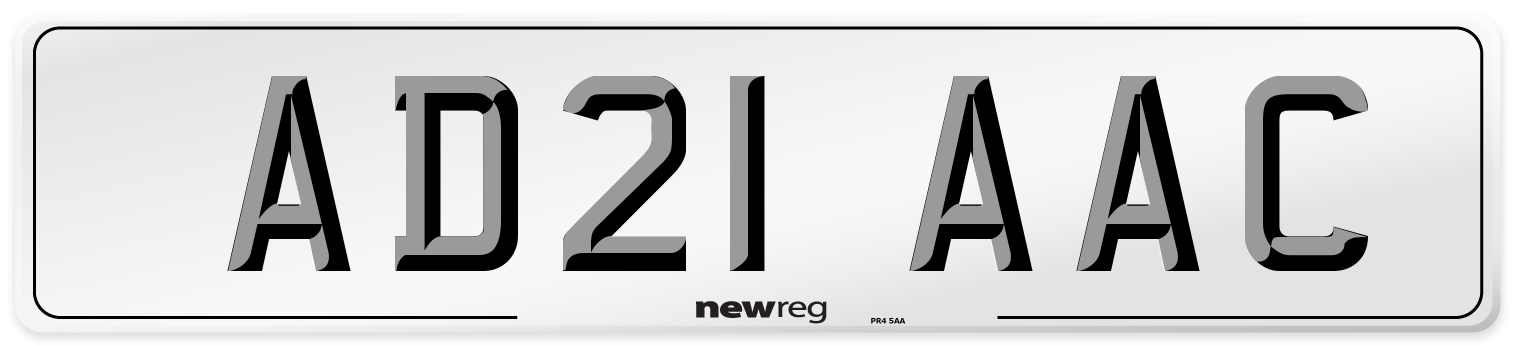 AD21 AAC Number Plate from New Reg